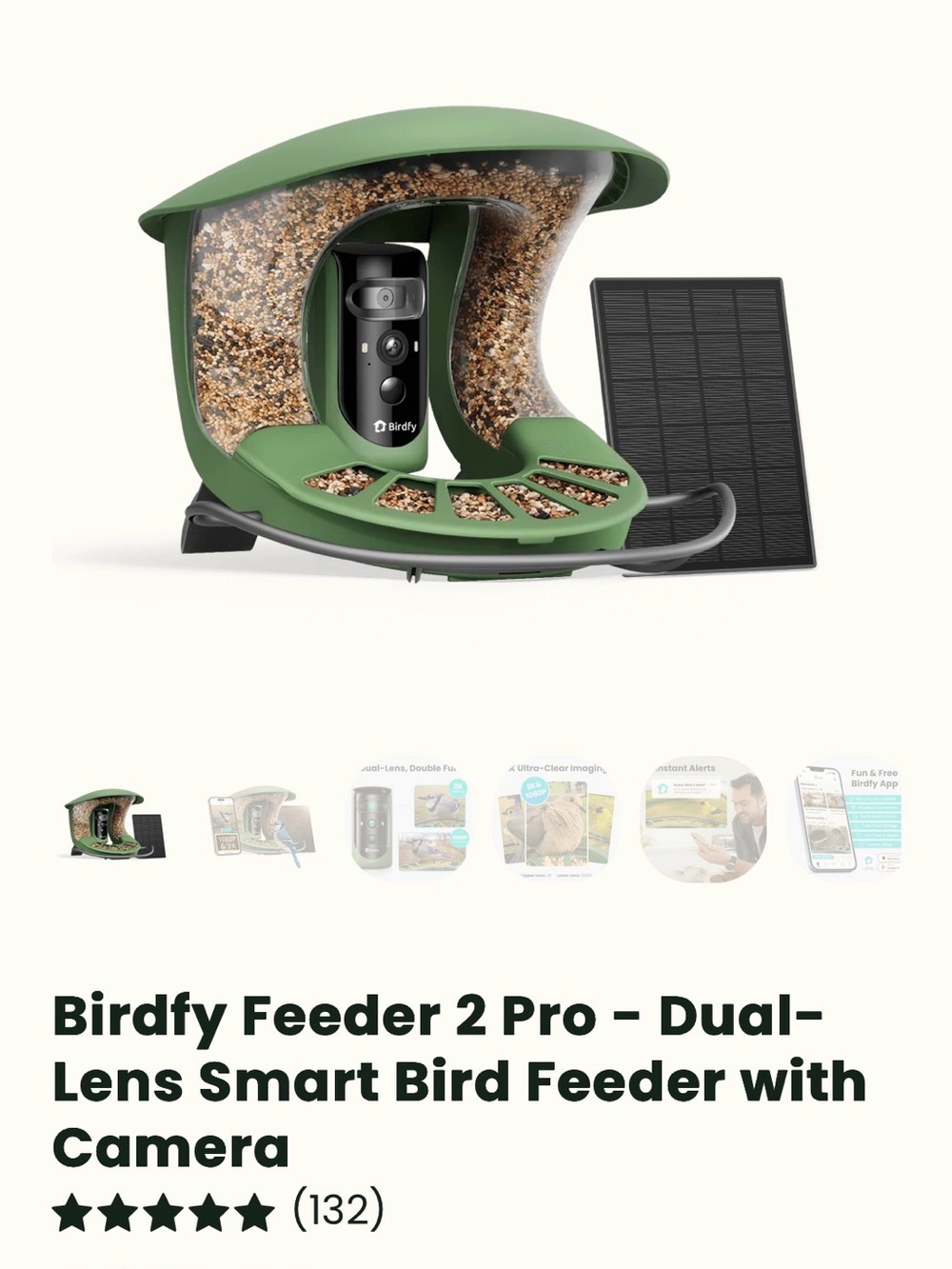 Feeder 2 Pro Smart Bird Feeder with Camera - Green